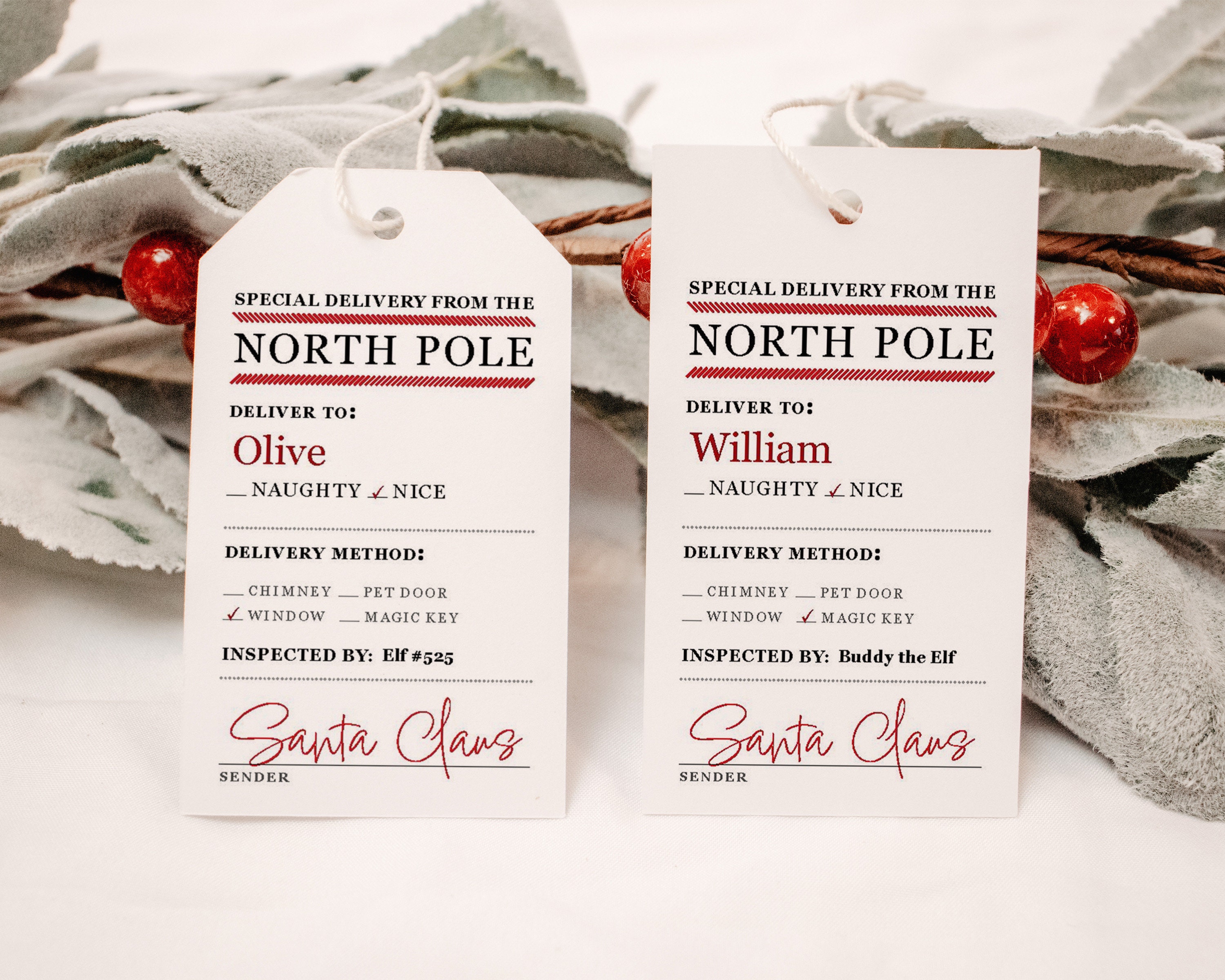 Editable Santa Tag Template Printable Santa Tags Santa - Etsy Australia