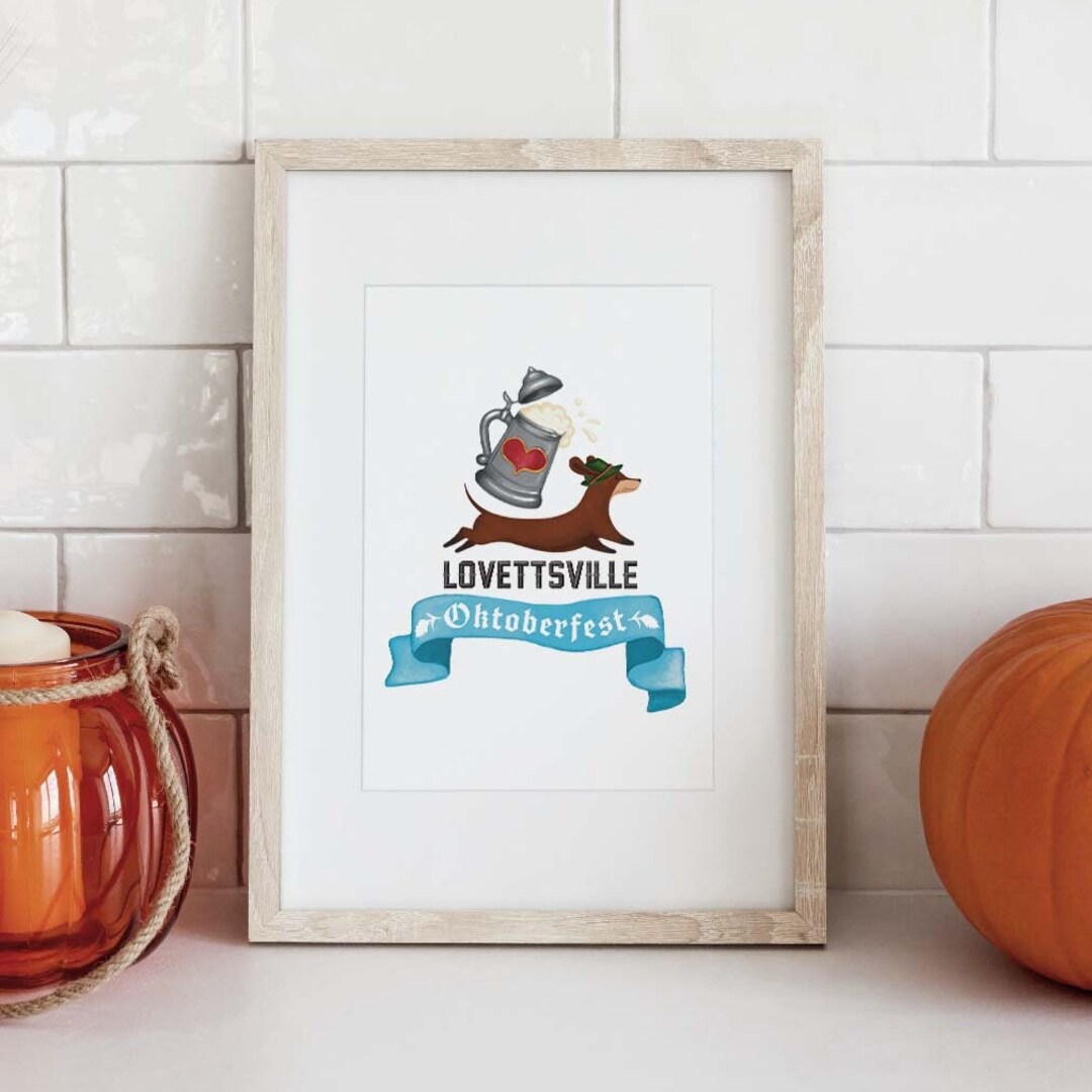 5x7 Lovettsville Oktoberfest Sign With Weiner Dog Weiner Dog Etsy