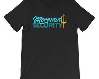 Camisa de seguridad de la sirena - camisa de la sirena de los hombres - camisa de los niños de la sirena - camisa de los niños - camisa de la sirena del papá