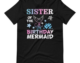 Mermaid Shirt - Mermaid Sister Shirt - Girls Mermaid Shirt - Mermaid Birthday Party Shirt