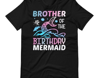 Camisa de hermano de la sirena - camisa de seguridad de la sirena - camisa de la sirena de la sirena - camisa de los niños de la sirena - papá sirena camisa
