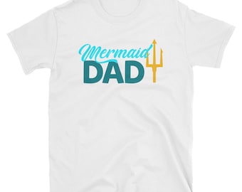 Mermaid Dad Shirt - Mermaid Birthday Shirt - Mermaid Security Shirt - Mens Mermaid Shirt - Mermaid Party ShirtShort-Sleeve Unisex T-Shirt