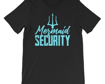 Camisa de seguridad de la sirena - camisa de la sirena de los hombres - camisa de los niños de la sirena - camisa de los niños - camisa de la sirena del papá