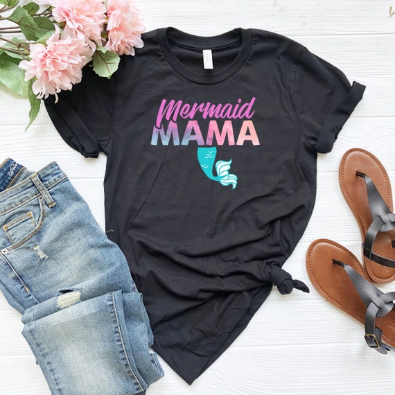Mermaid Mama Mom Mermaid Birthday Party Shirt Mermaid Mama Mom Mermaid Birthday Party Shirt