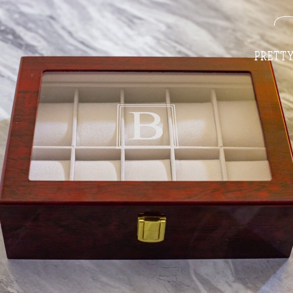 Personalised Watch Box - Unique Custom Gift - Men, Women, Daughter, Wife, Son, Father, Brother, Boyfriend, Husband - 10 Watch