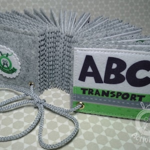 Cartes flash ABC en feutre sur les transports, Apprendre l'alphabet en majuscules, Cartes flash de l'alphabet en voiture, Activité d'apprentissage pour les enfants d'âge préscolaire, Alphabet pour garçons