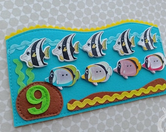 Montessori Counting Fish Game: Felt Number Recognition Toy