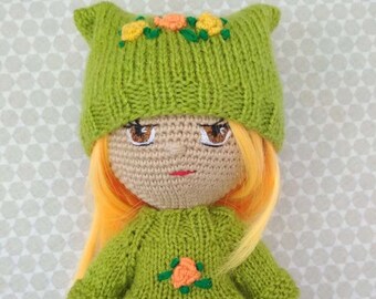 Crochet Girl Doll: Amigurumi Baby Toy with Removable Dress