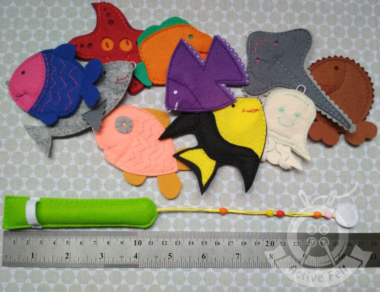 Fishing Game Toddler Learning Felt Toys Fine Motor Etsy