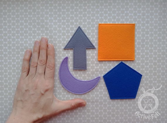 3D Felt Shapes  Felt Board Pieces Preschool Matching Activity by Playtime  Felts