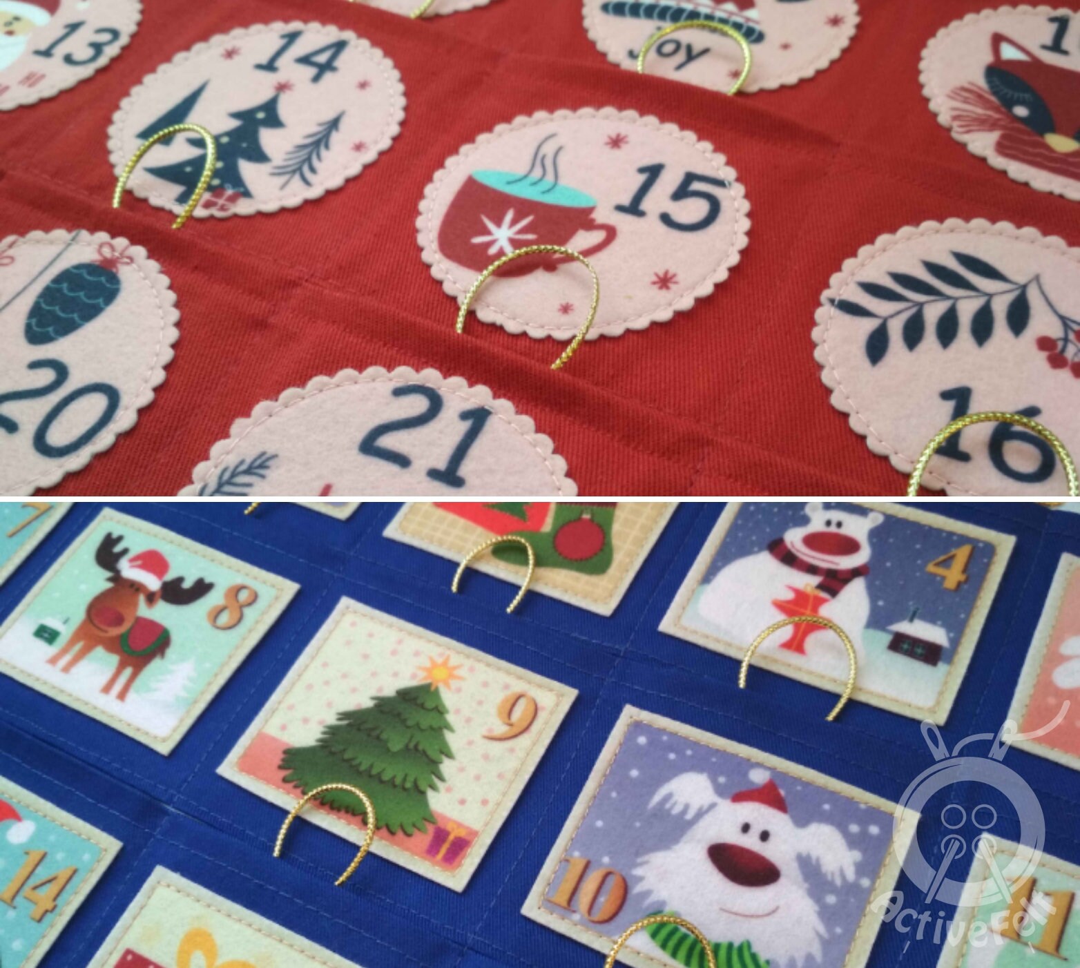 Christmas Advent Calendar With Pockets Fabric Advent Australia Xmas 