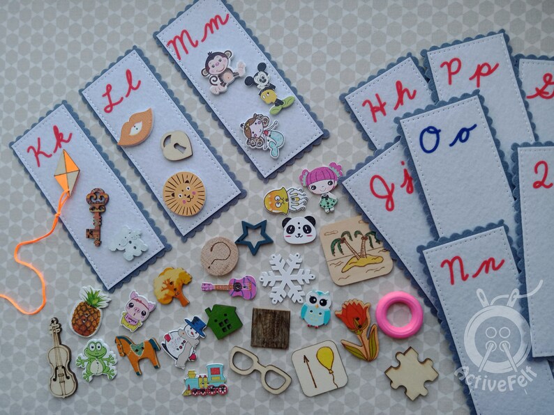 Cursive Object Cursive Letters Activity With 78 Wooden Objects, Cursive Letters ABC ...