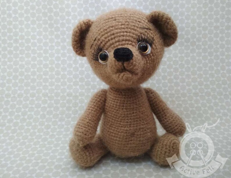 Crochet Bear Amigurumi Soft Baby Toy Knitted Bear Toy Toddler Gift Knitted Baby Bear Toy Stuffed Animal Doll