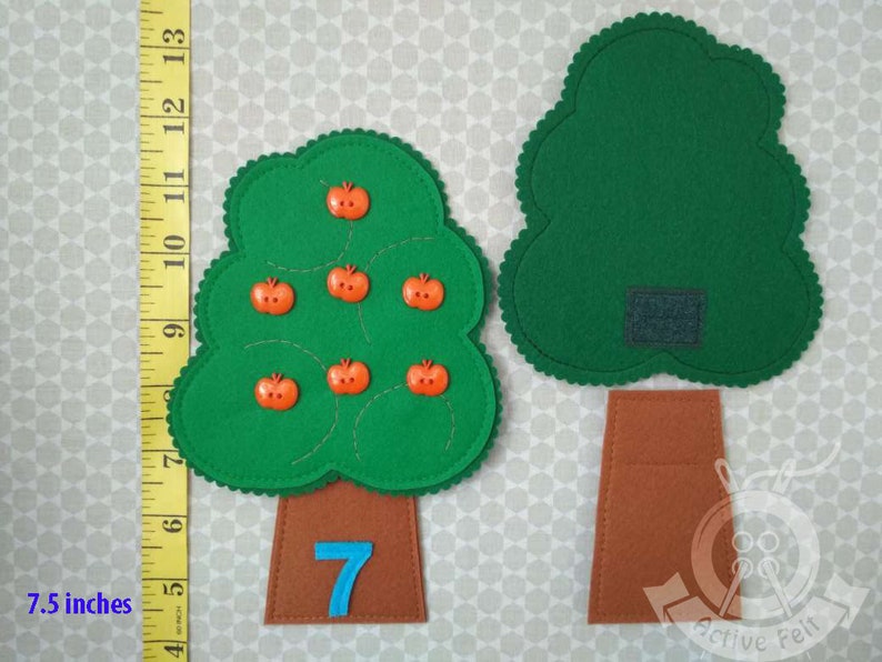 felt apple tree counting educational toy