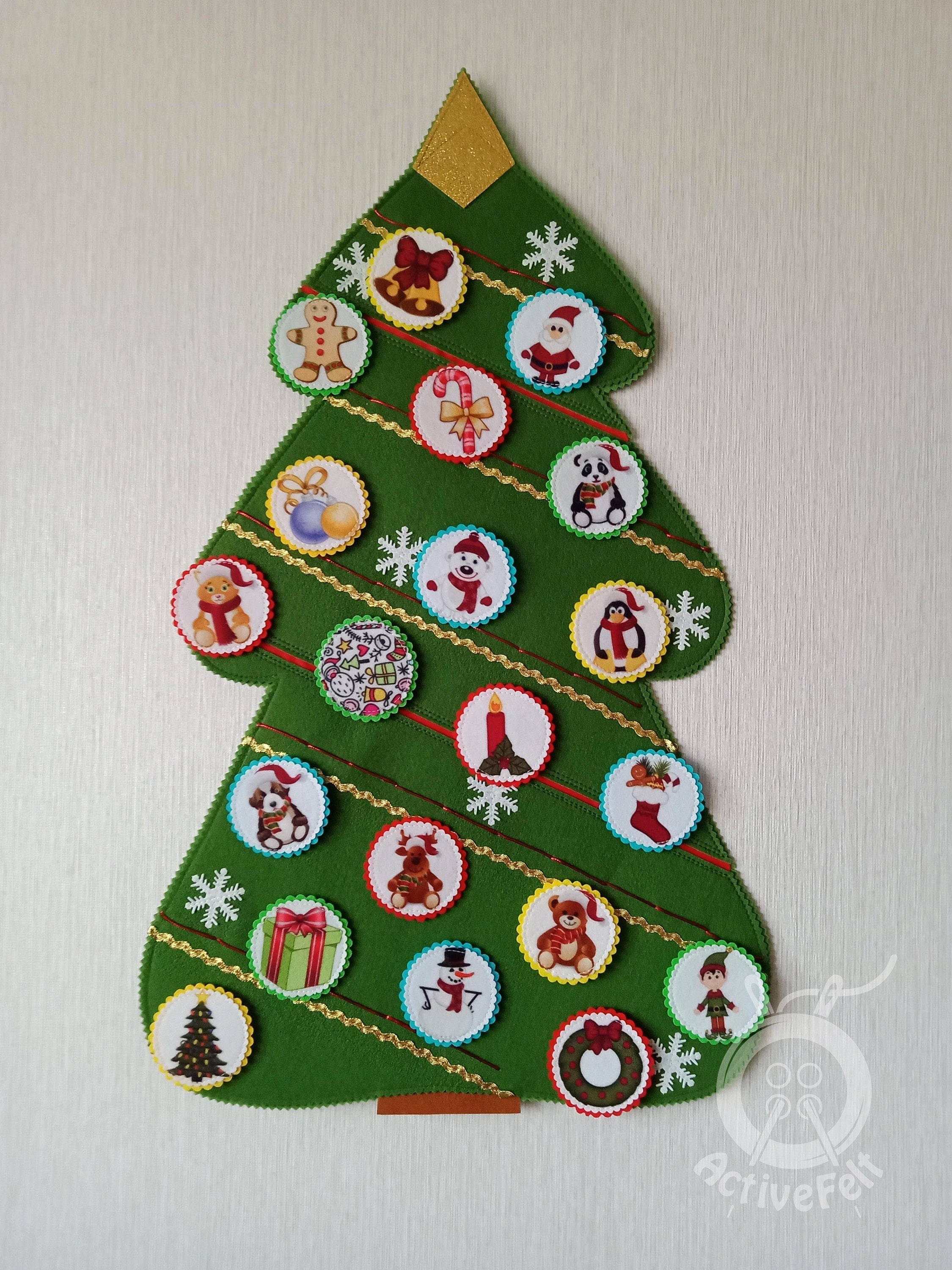 Felt Christmas Tree for Toddlers: Montessori Wall Decor with Ornaments