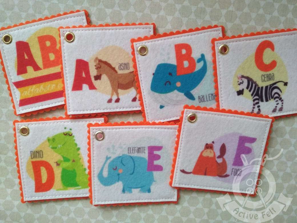 Spanish ABC Felt Flash Cards Kids Spanish Flashcards Etsy