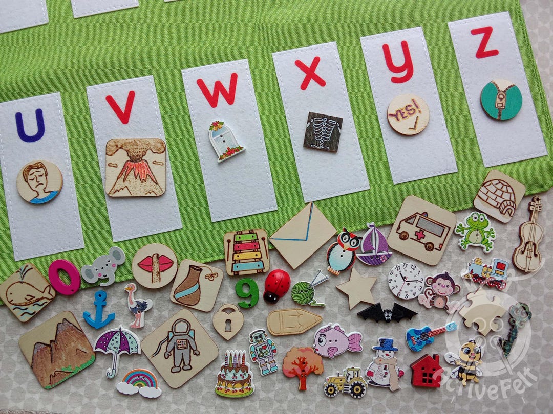 Montessori ABC Roll With 78 Objects, Montessori Language Classroom ...