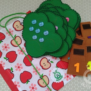 apple-themed game for early childhood education and learning number recognition
