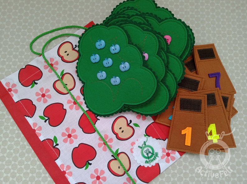apple-themed game for early childhood education and learning number recognition