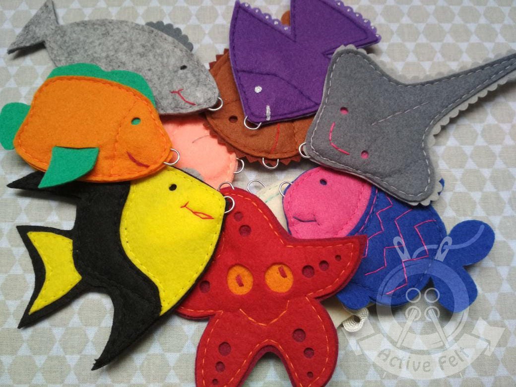 Fishing Game Toddler Learning Felt Toys Fine Motor Etsy