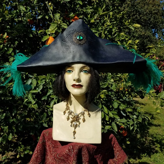 Dragon Eye Leather Pirate Hat | Etsy