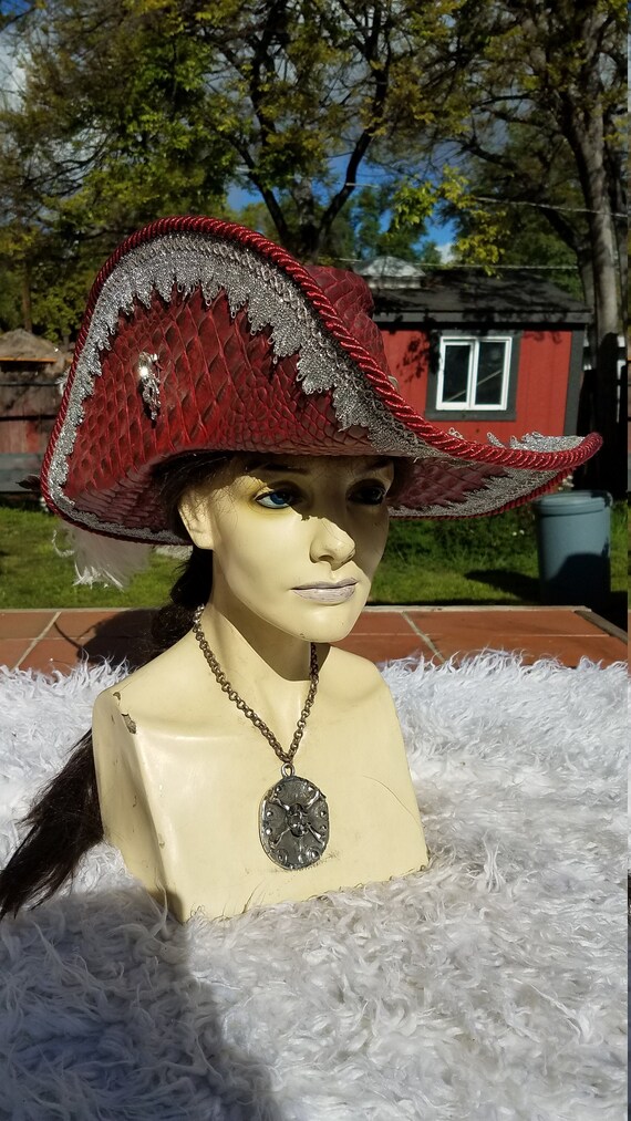 Red and Silver Leather Cavalier Pirate 
