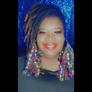 Ankara fringed earrings