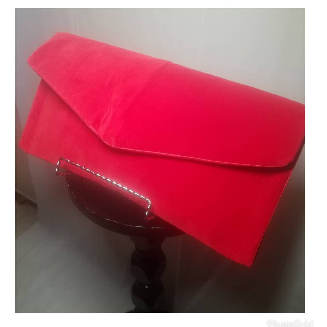 red velvet purse
