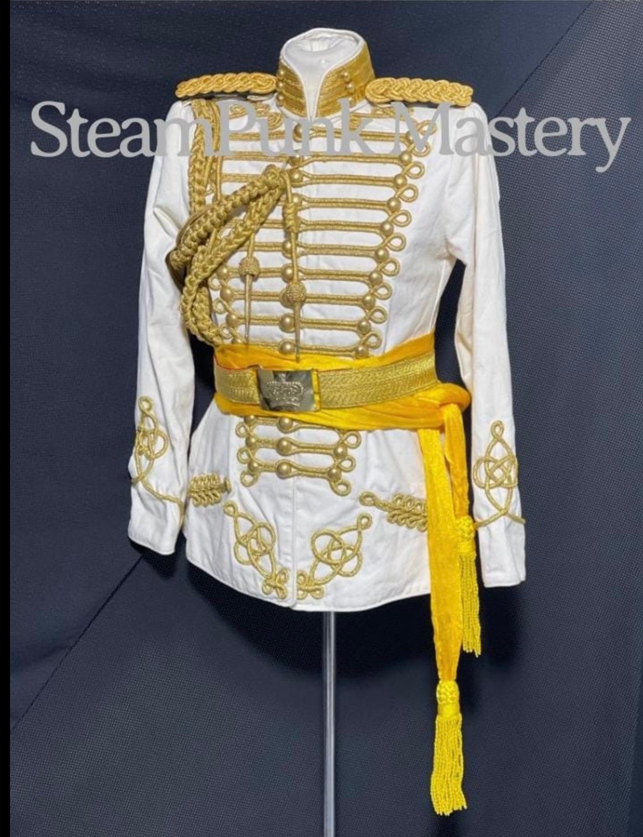 Yellow Gold General Waist Sash With Self Tassels Details Its Full Adult  Size Sash - Etsy