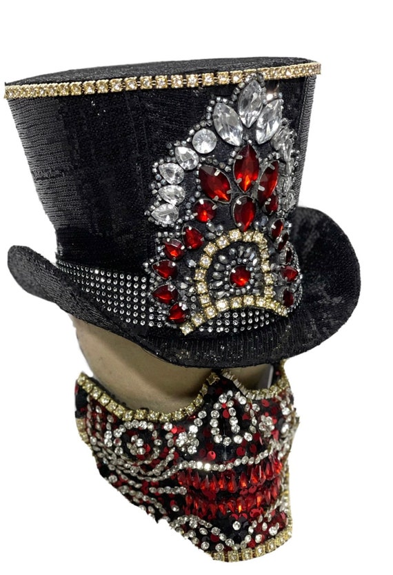 Embellished Top Hat Sequin Top Hat | Burning Man Top Hat | Love Khaos Headpieces main image 2