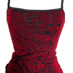 Raven gothic Red Medusa cami top size To fit bust 343638 image 4