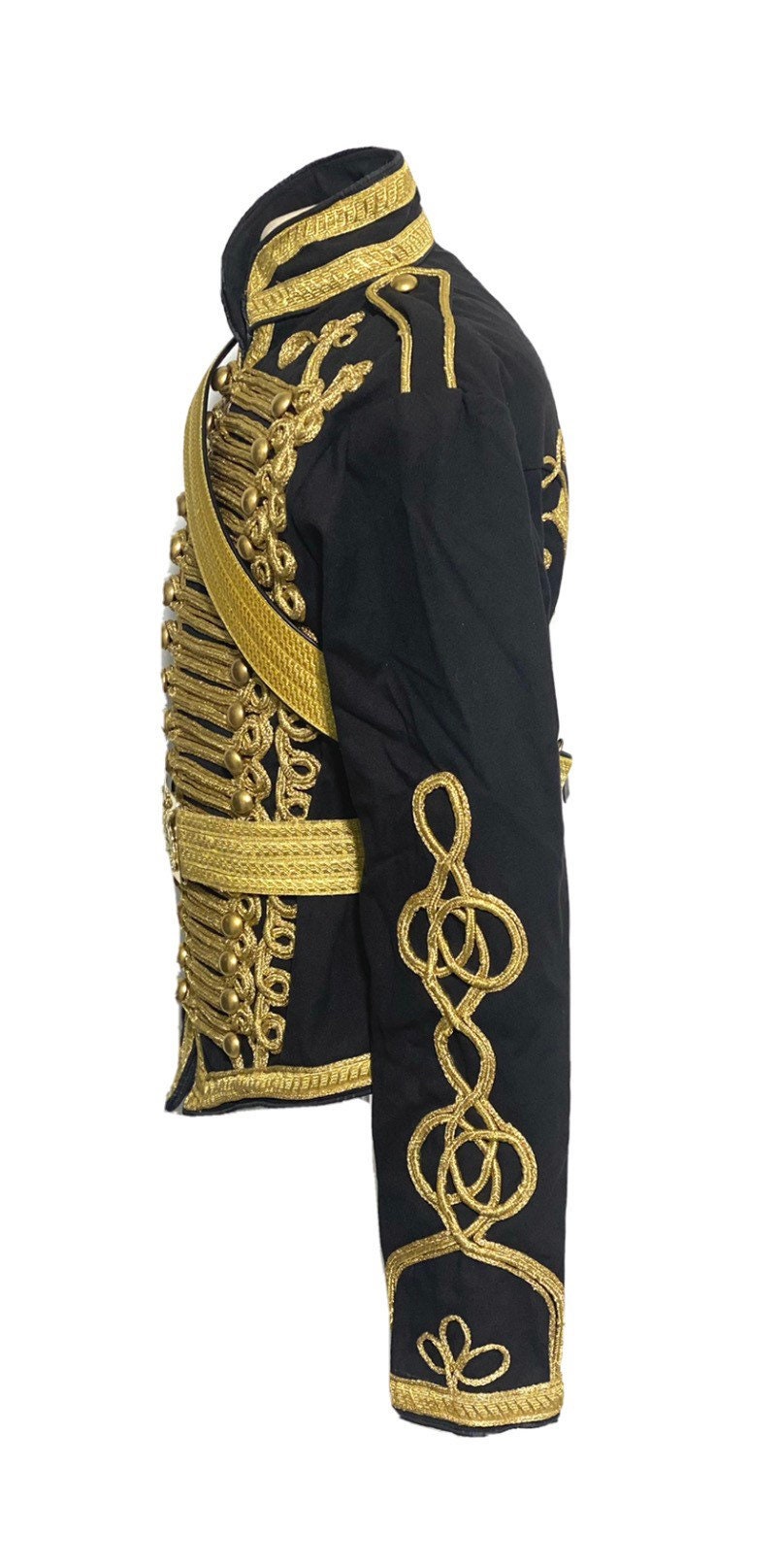 3 pcs mens Black Ceremonial Hussar Officers jacket with Gold Etsy