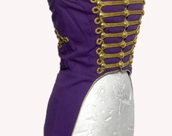 Gilet violet or pour femmes Casse-Noisette avec pans arrière sur la poitrine, taille 32 pouces/34 pouces/36 pouces/38 pouces/40 pouces