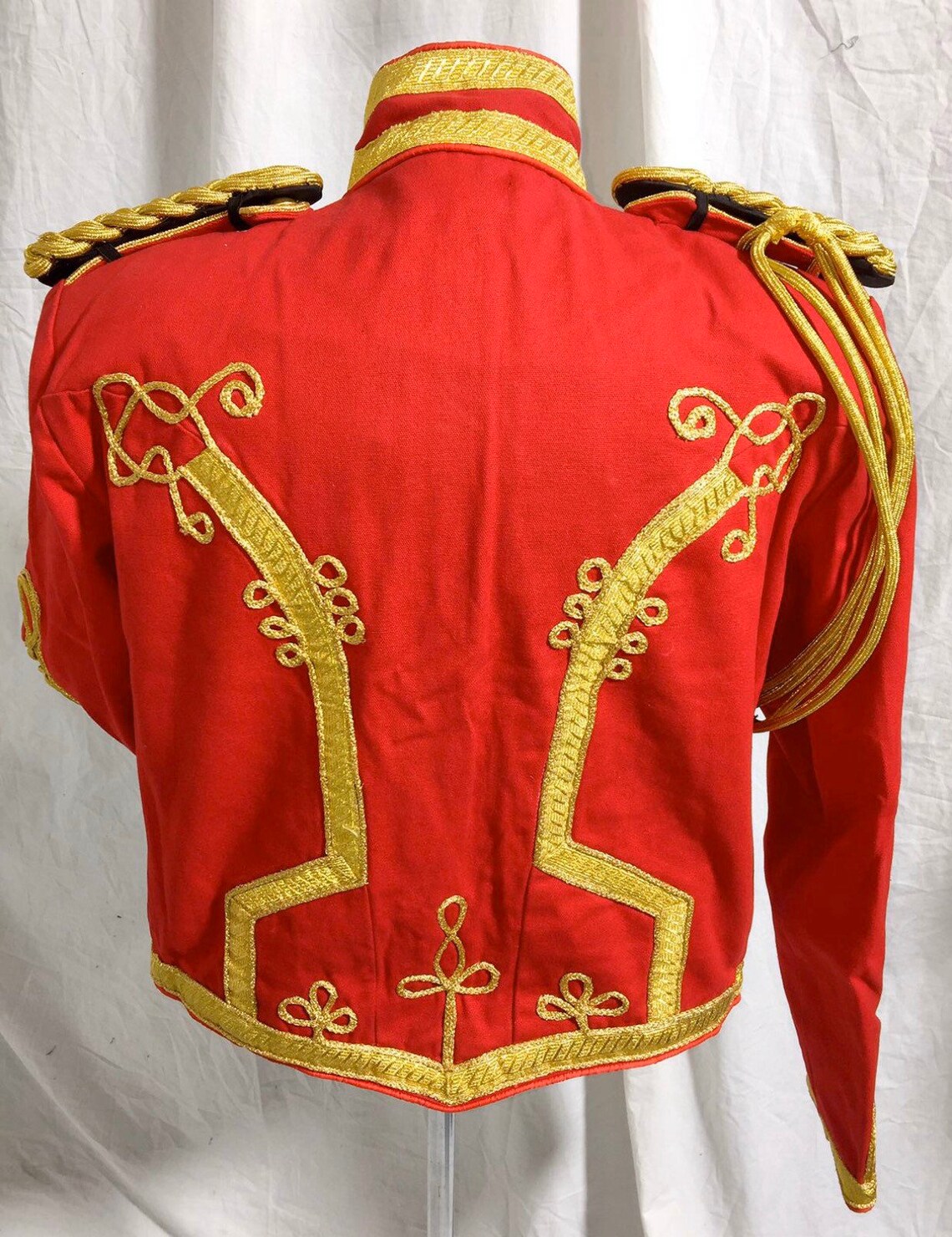 Mens imperial Hussar Red Jacket with gold cord braids at front Etsy