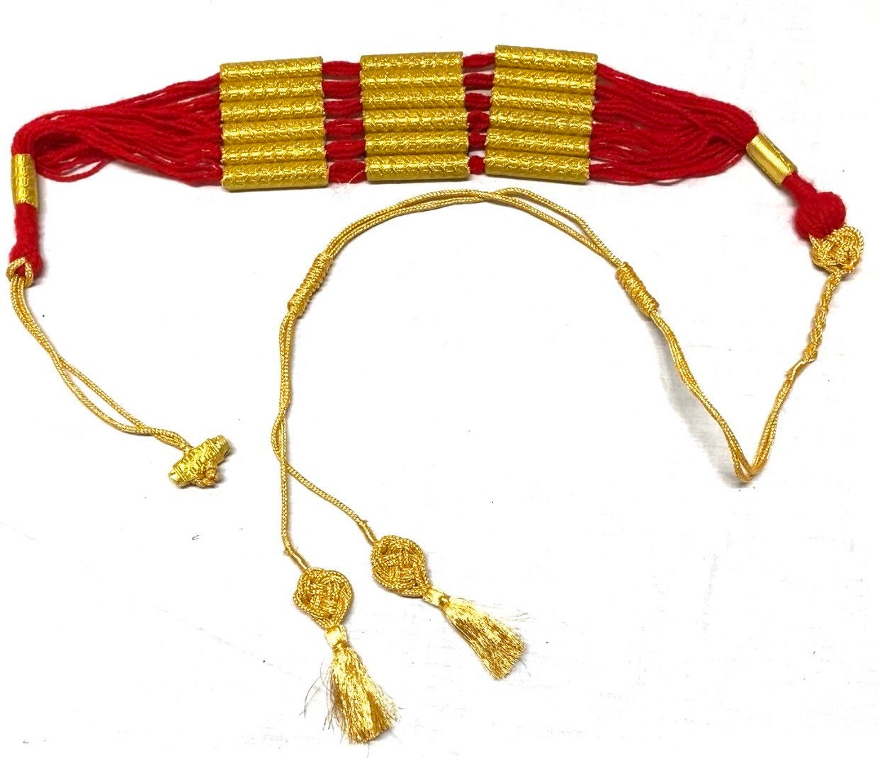 Red Hussar general Barrel Sash with Gold ropes Details it's full adult size Sash