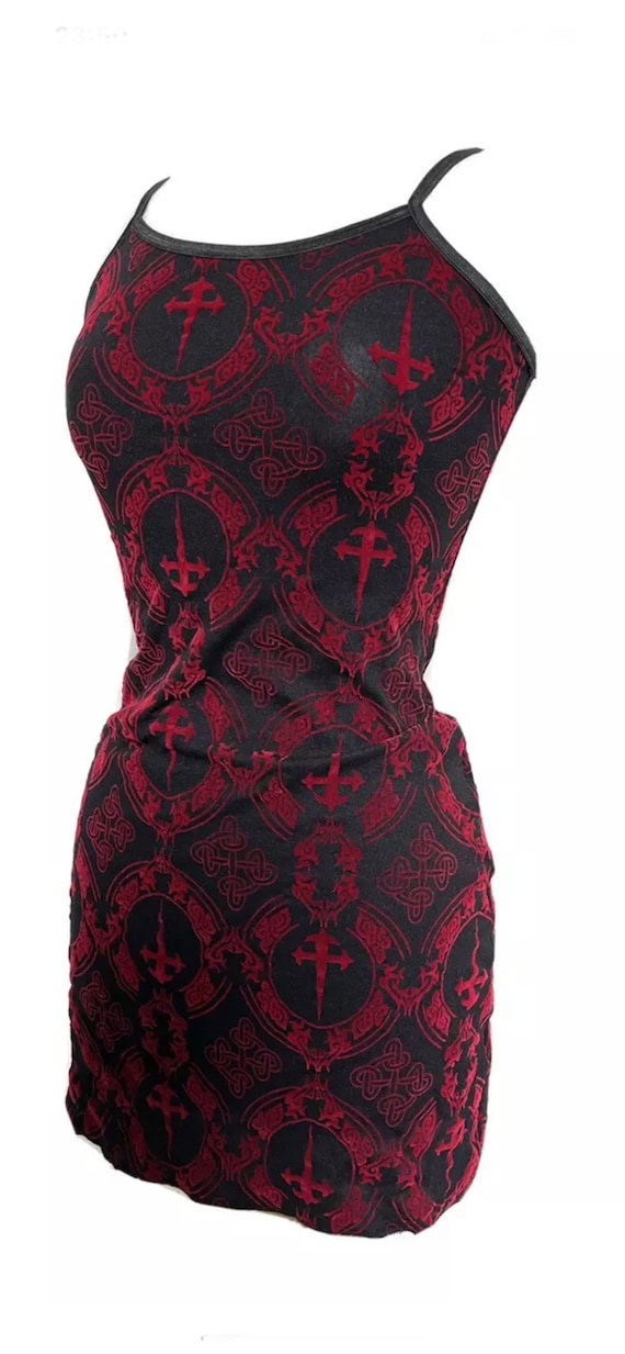 Raven Gothic Red/black Dagger Short Dress Size to Fit Bust Uk 8/10 Bust 34/36 - Etsy Raven Gothic Red/black Dagger Short Dress Size to Fit Bust Uk 8/10 Bust 34/36 - Etsy
