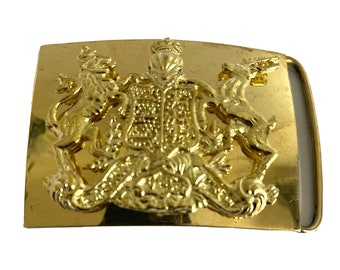 ceremonial  polished brass buckle complete with lugs on the reverse side.