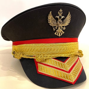 Imperial double head eagle badge military hat details in 57,58,59cm