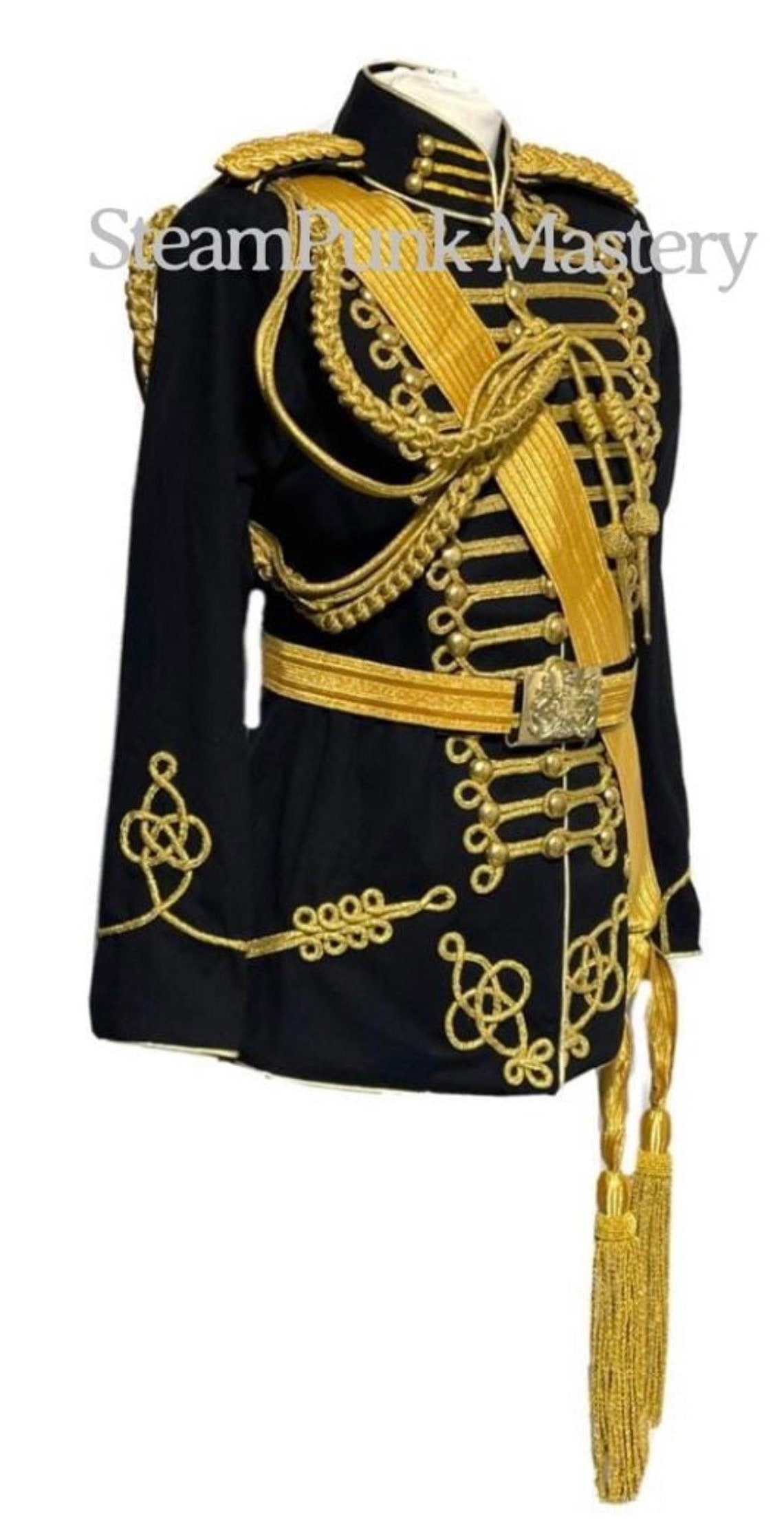 5 Pcs Black Hussar Officer Jacket With Shoulder Accessories Etsy