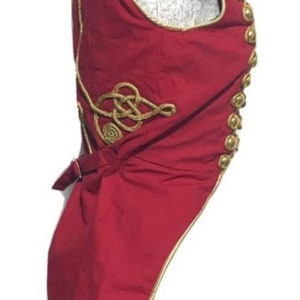 Women Ring master Hussar Red/Gold Waistcoat with back tails in chest fit size 32/34/36/3840 image 3