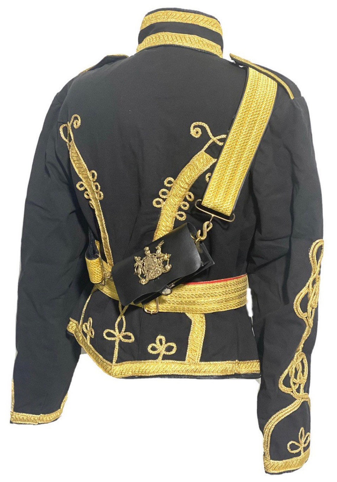 3 pcs mens Black Ceremonial Hussar Officers jacket with Gold Etsy