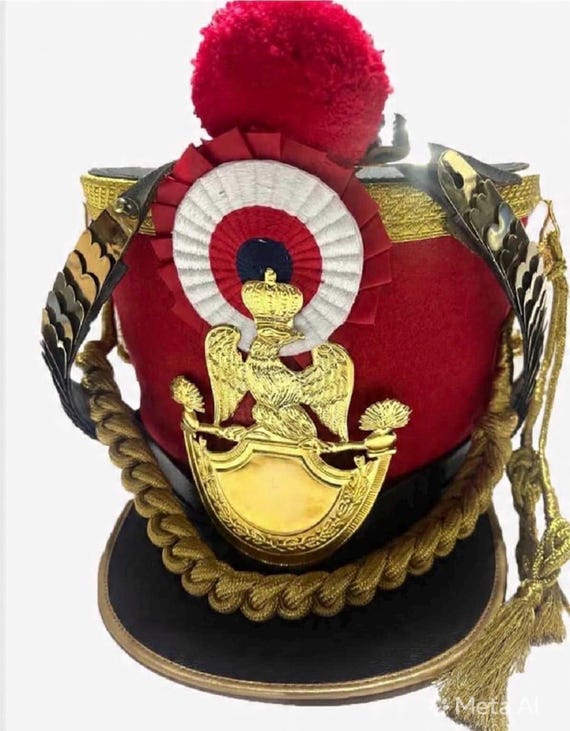 Shako DU 48 Regrment Type 1812 Helmet With Gold Details - Etsy
