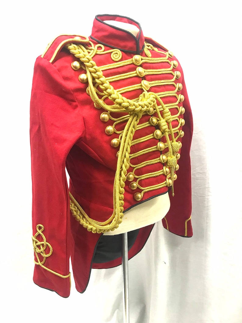 Ring master Hussar Red Tail coat with Aiguillette in chest Etsy