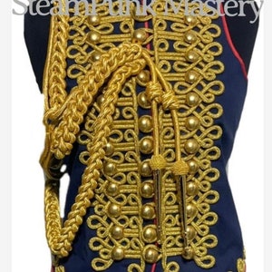 2 pcs women hussar waistcoat with aiguillette to fit bust 34” 36”38”and 40”