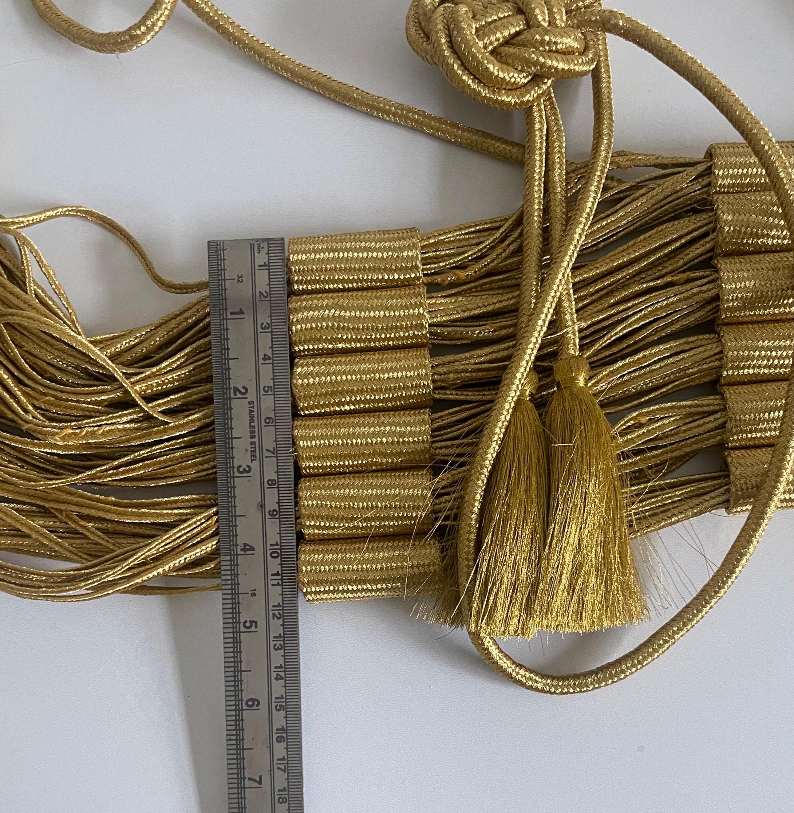Victorian Hanging Rope 6 Rows of Victorian Hussard Barrel Gold Ropes Sash With Gold Barrels - Etsy
