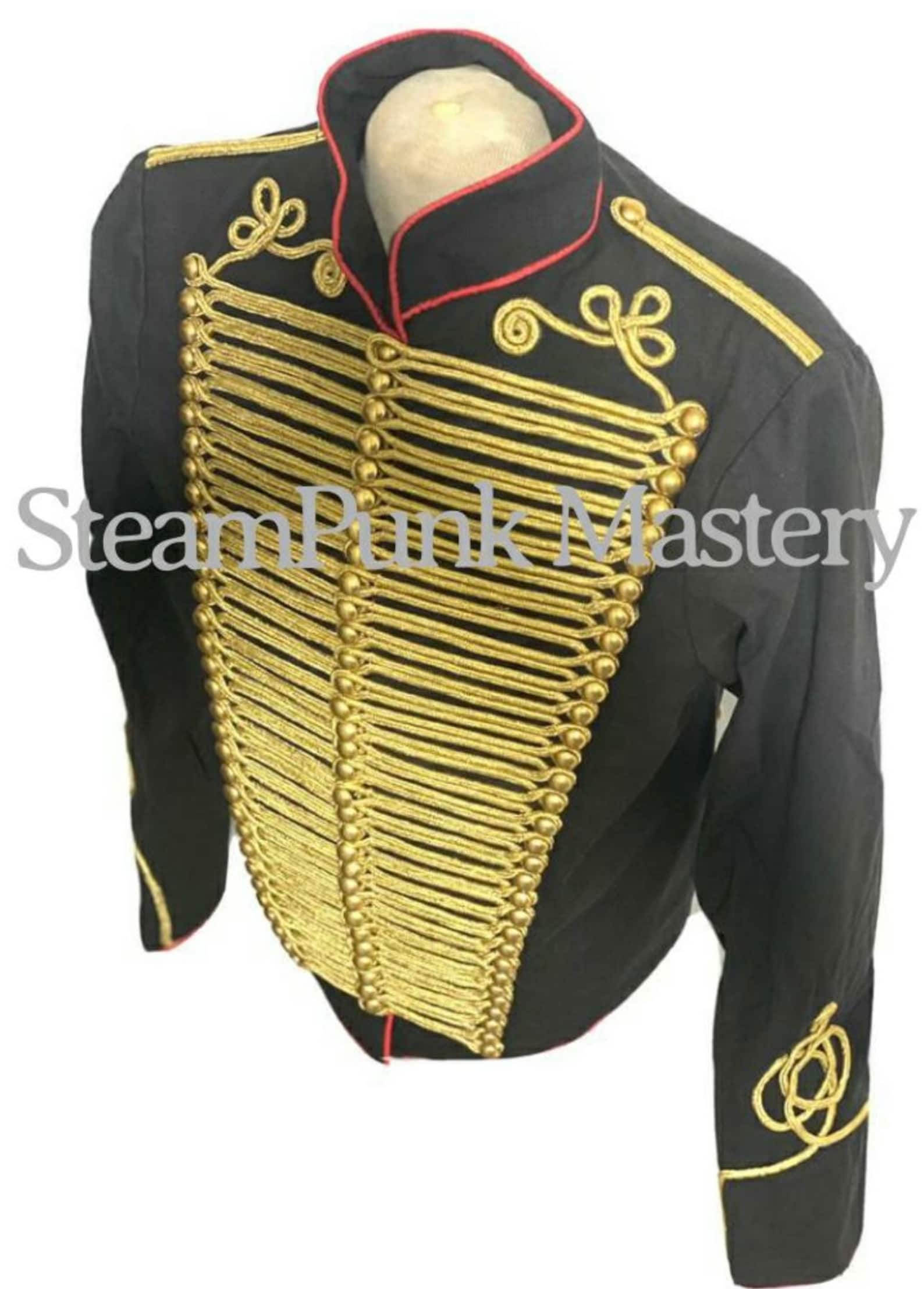Men's Ceremonial Gold Braiding Hussar Jacket in Etsy