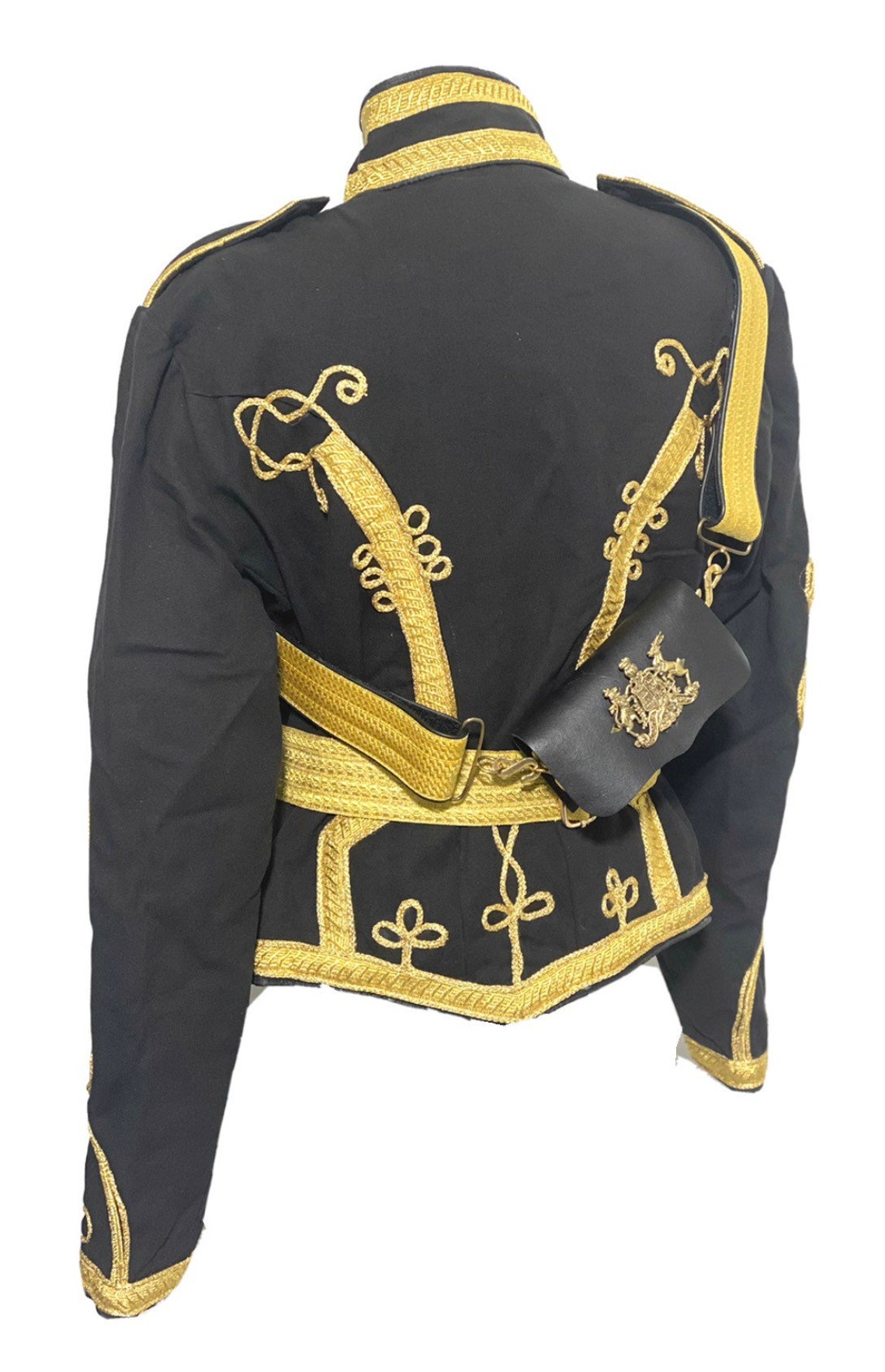 3 pcs mens Black Ceremonial Hussar Officers jacket with Gold Etsy