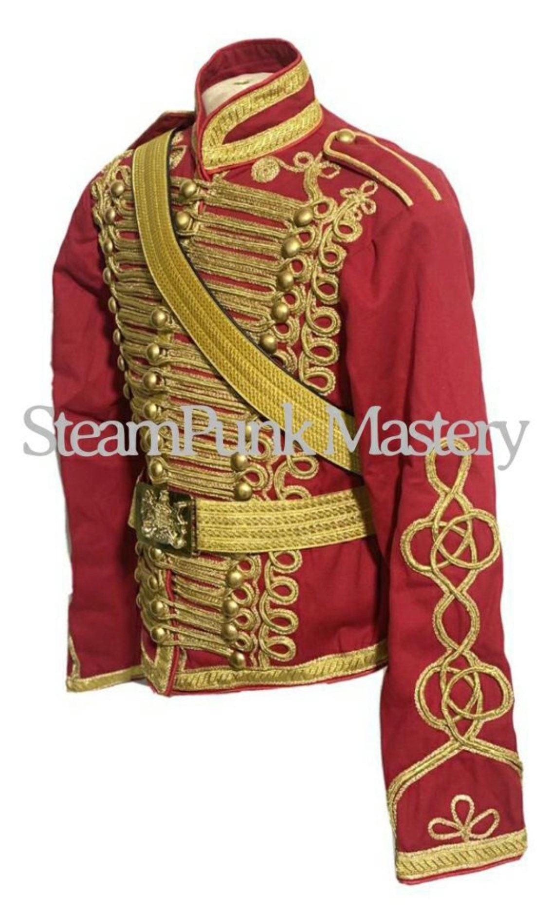 3 pcs mens Red Ceremonial Hussar Officers jacket with Gold Etsy