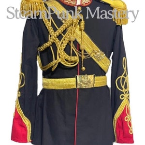 6pcs Royal Ceremonial Officers Jacket with pouch Cross bel, Heavy eppaulates & Aiguillettes in chest 38”,40” 42”44”46”,48”