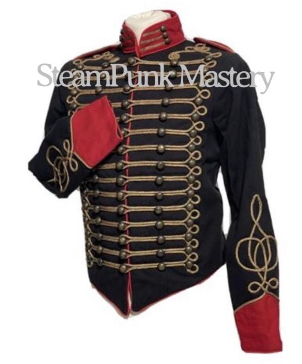 Steampunk Army Officers Antique Braiding Hussar Jacket in size  40”, 44”, 46”